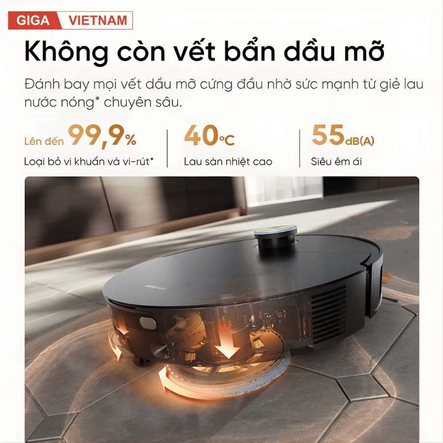 Dreame X60 Ultra - Robot Hút Bụi Lau Nhà 2026 tại Giga Việt Nam x Vua Nhà Bếp Đức 10