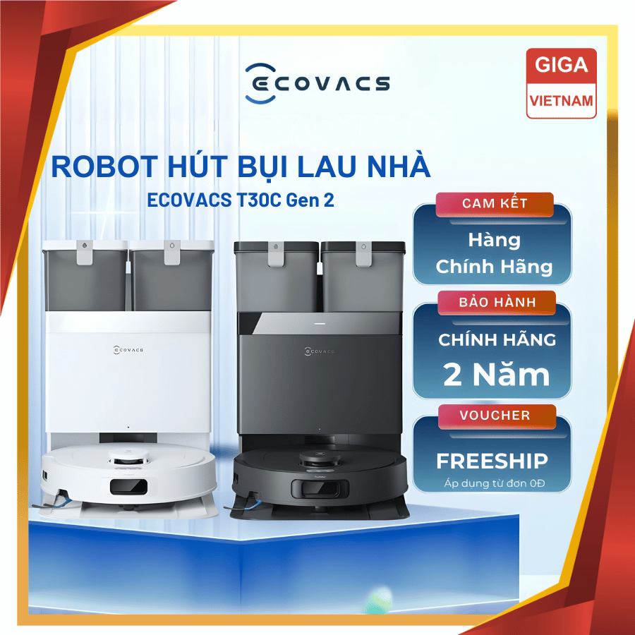 Ecovacs Deebot T30C Gen 2 - Robot Hút Bụi Lau Nhà 2026