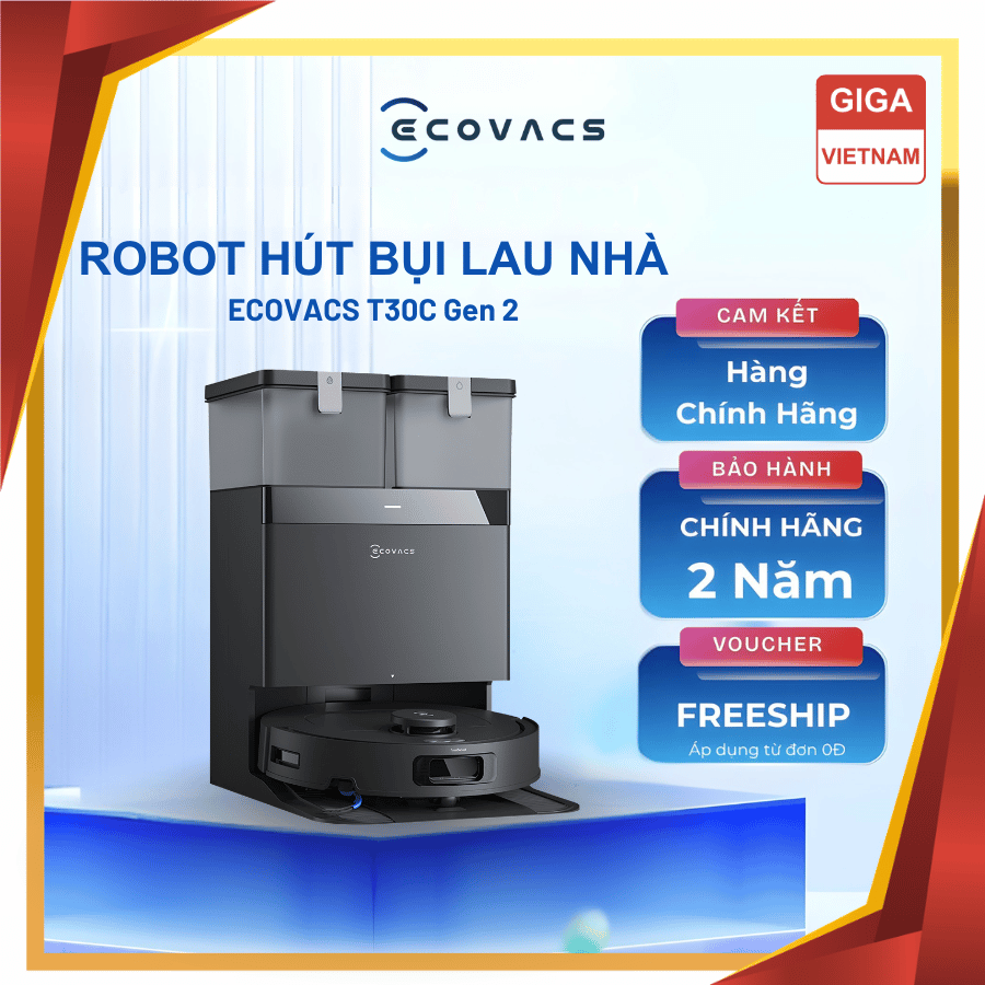 Ecovacs Deebot T30C Gen 2 - Robot Hút Bụi Lau Nhà 2026 tại Giga Việt Nam x Vua Nhà Bếp Đức 011
