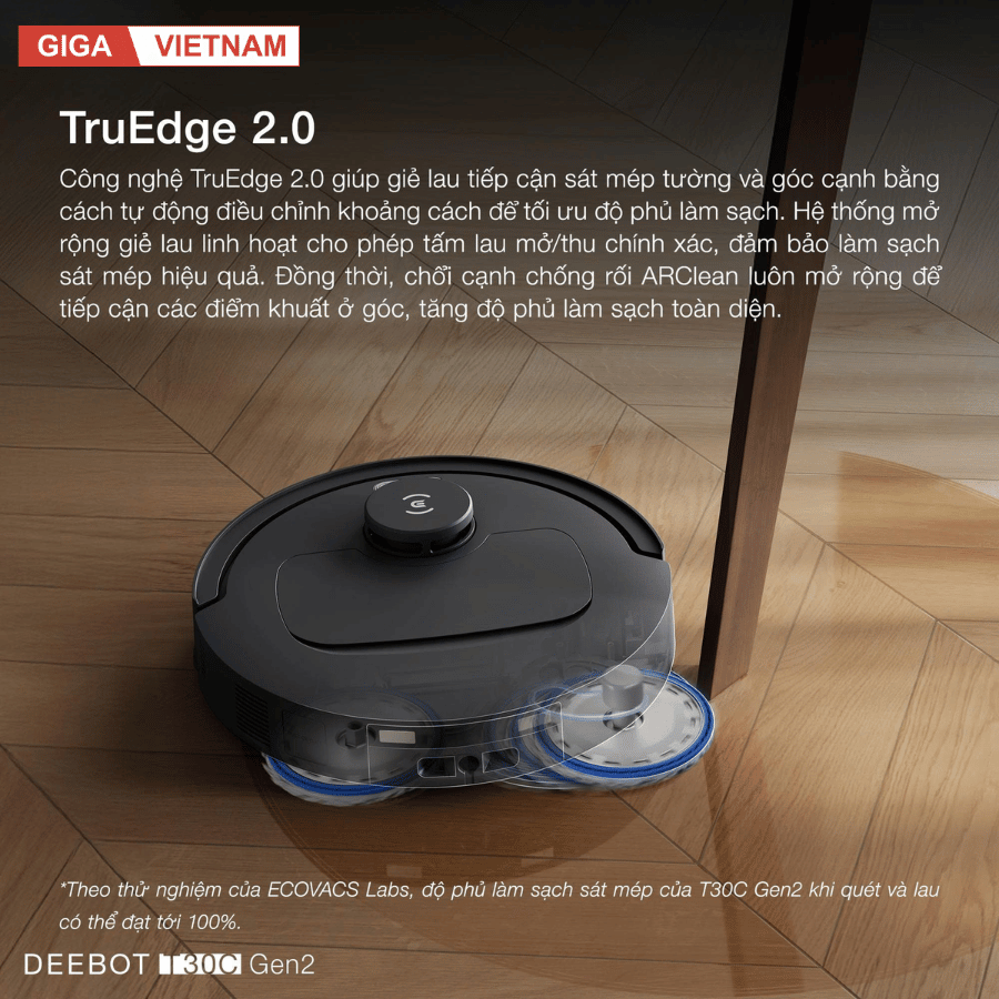 Ecovacs Deebot T30C Gen 2 - Robot Hút Bụi Lau Nhà 2026 tại Giga Việt Nam x Vua Nhà Bếp Đức 08
