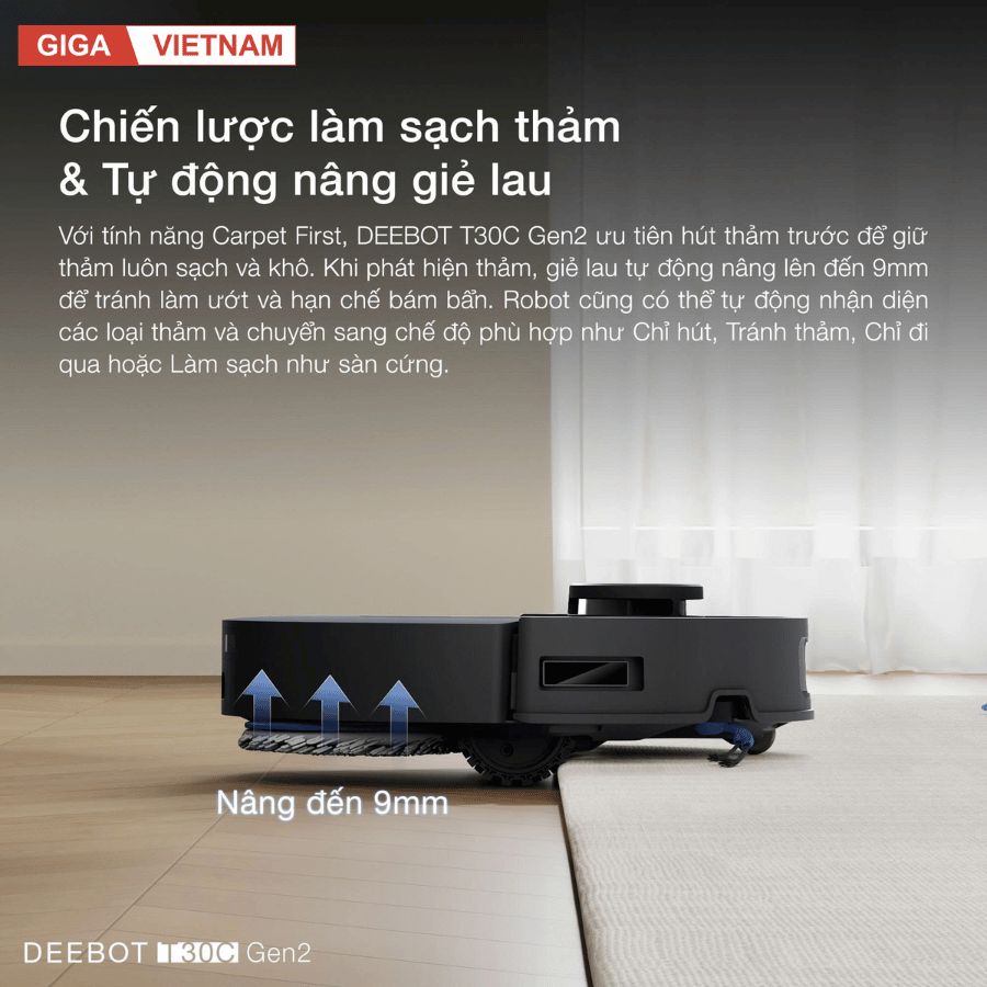 Ecovacs Deebot T30C Gen 2 - Robot Hút Bụi Lau Nhà 2026 tại Giga Việt Nam x Vua Nhà Bếp Đức 09