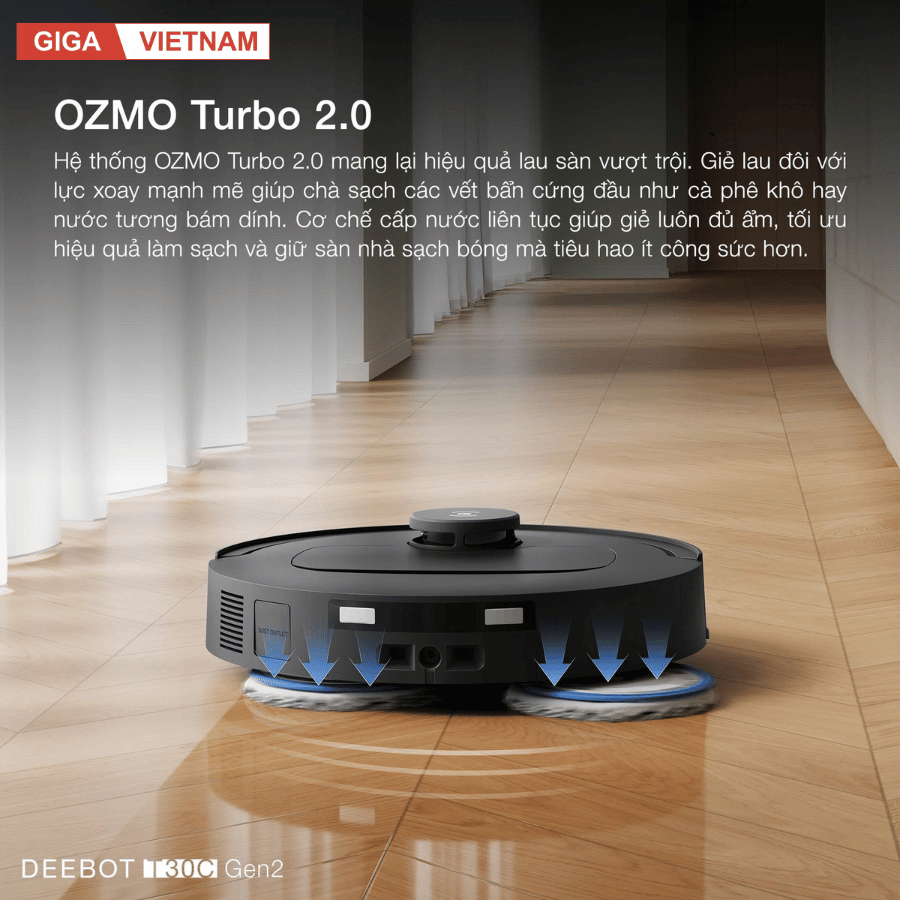 Ecovacs Deebot T30C Gen 2 - Robot Hút Bụi Lau Nhà 2026 tại Giga Việt Nam x Vua Nhà Bếp Đức 010