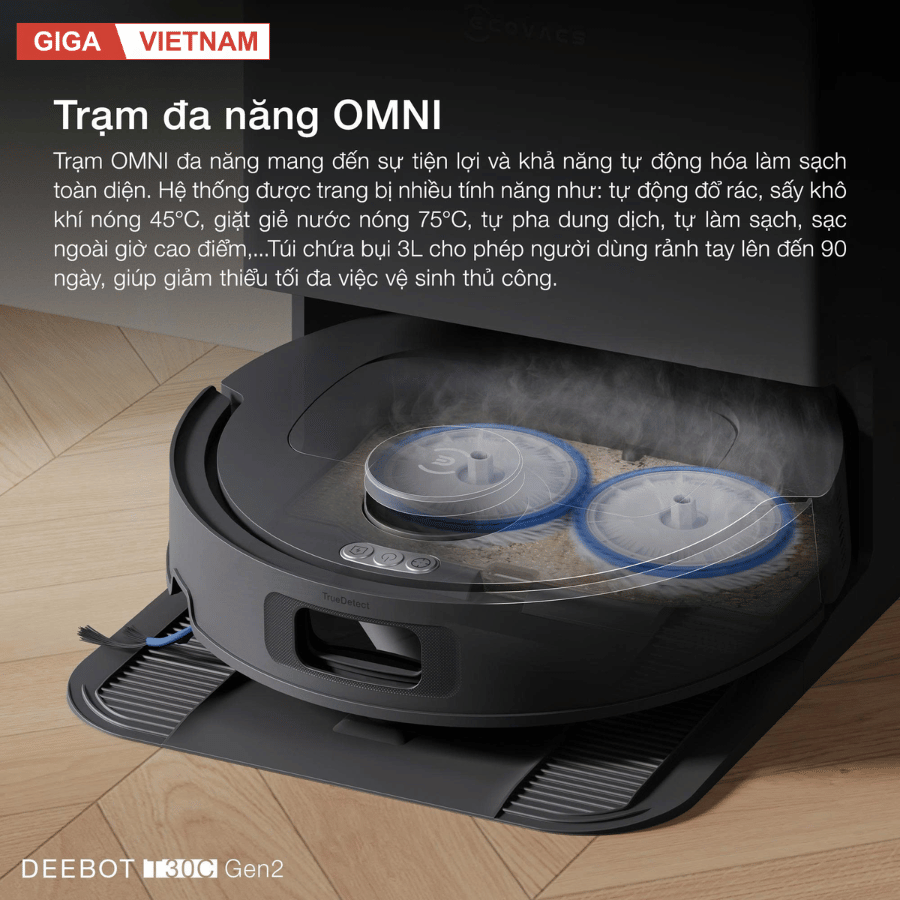 Ecovacs Deebot T30C Gen 2 - Robot Hút Bụi Lau Nhà 2026 tại Giga Việt Nam x Vua Nhà Bếp Đức 012