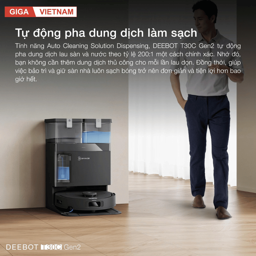 Ecovacs Deebot T30C Gen 2 - Robot Hút Bụi Lau Nhà 2026 tại Giga Việt Nam x Vua Nhà Bếp Đức 017