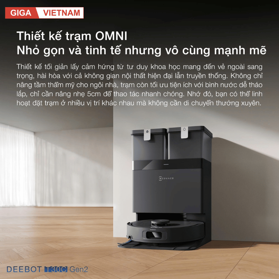 Ecovacs Deebot T30C Gen 2 - Robot Hút Bụi Lau Nhà 2026 tại Giga Việt Nam x Vua Nhà Bếp Đức 018
