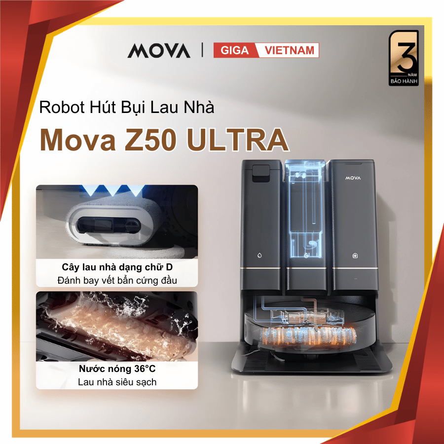 Mova Z50 Ultra  - Robot Hút Bụi Lau Sàn 2026