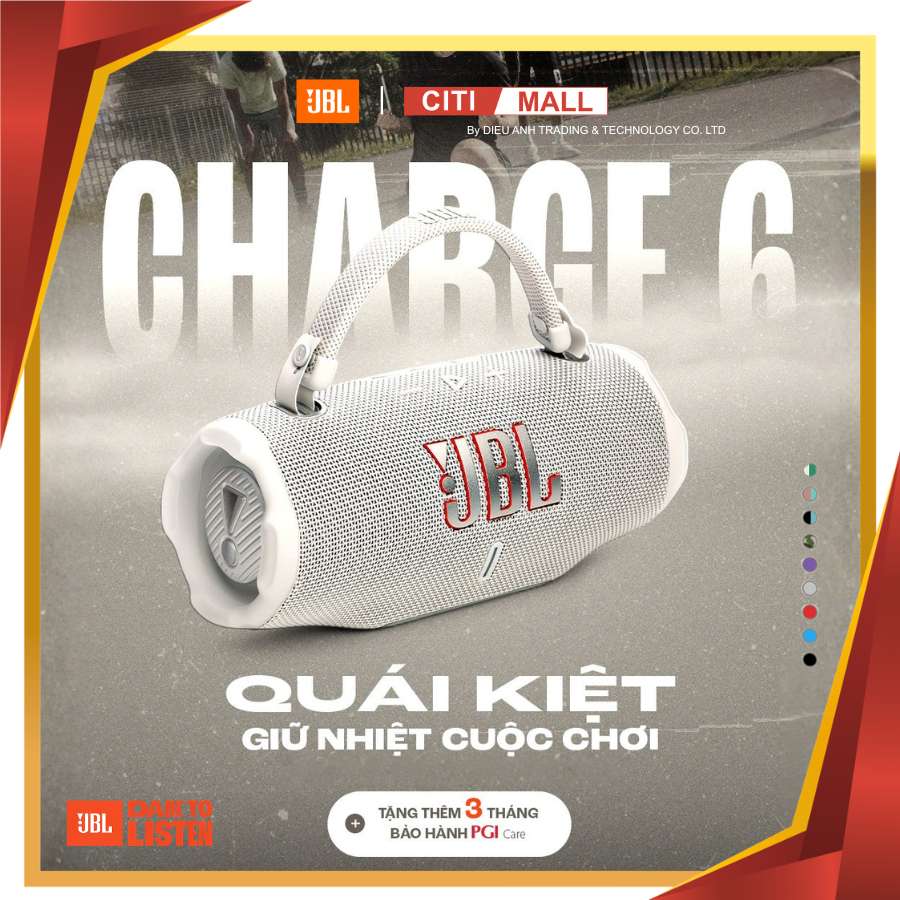 JBL Charge 6 - Loa Bluetooth Di Động Cao Cấp 2026