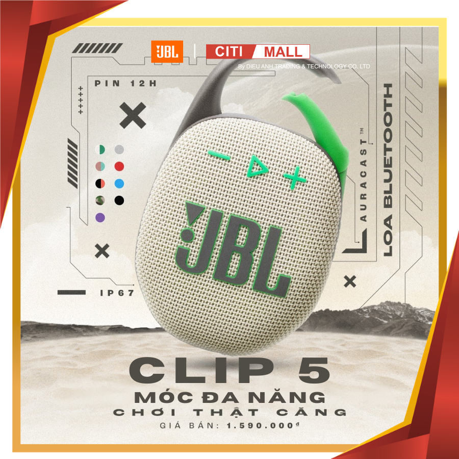 JBL Clip 5 - Loa Bluetooth Mini Cao Cấp 2026