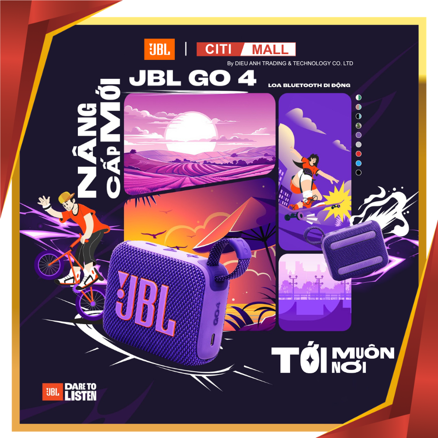 JBL Go 4 - Loa Bluetooth Mini Chính Hãng 2026