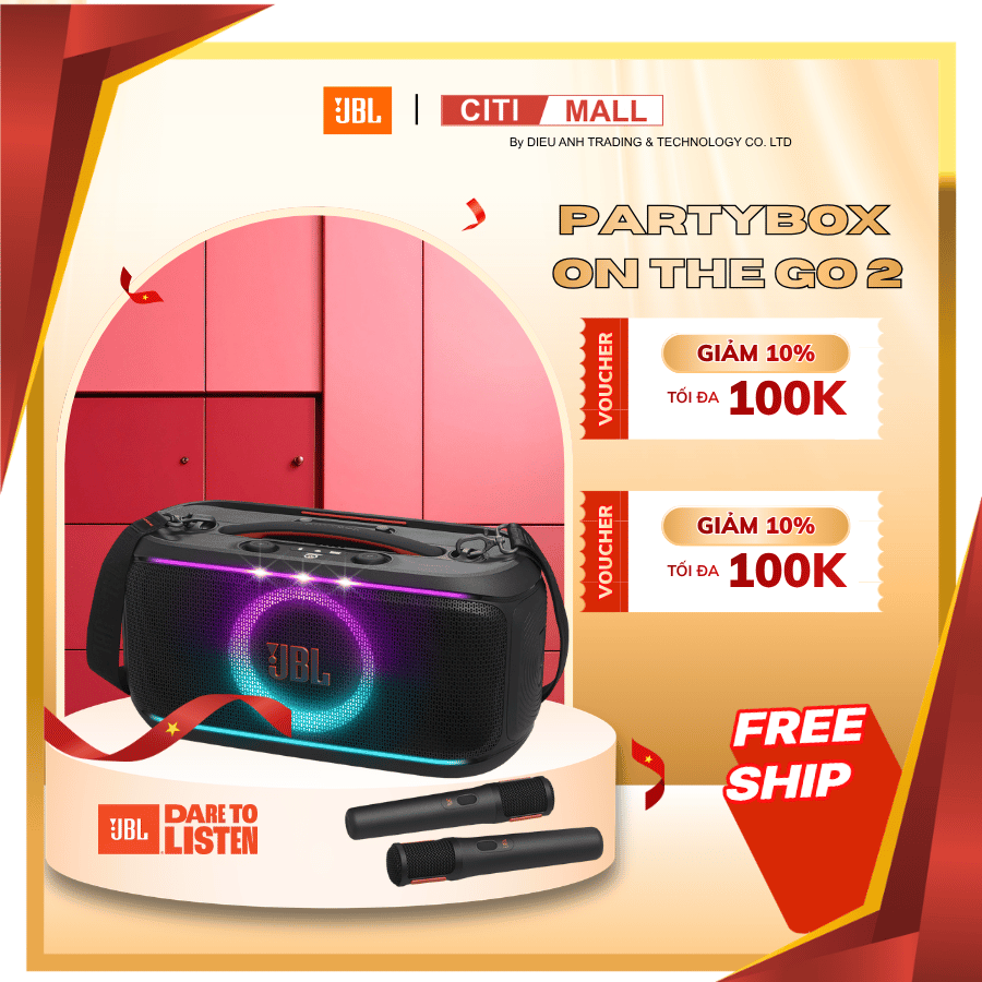 JBL PartyBox On The Go 2 - Loa Bluetooth Cao Cấp 2026