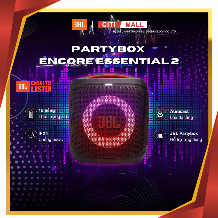 JBL Partybox Encore Essential 2 - Loa Bluetooth Cao Cấp 2026