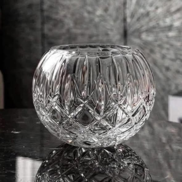 Lọ hoa cầu tròn pha lê Bohemia Sheffield 20,5cm