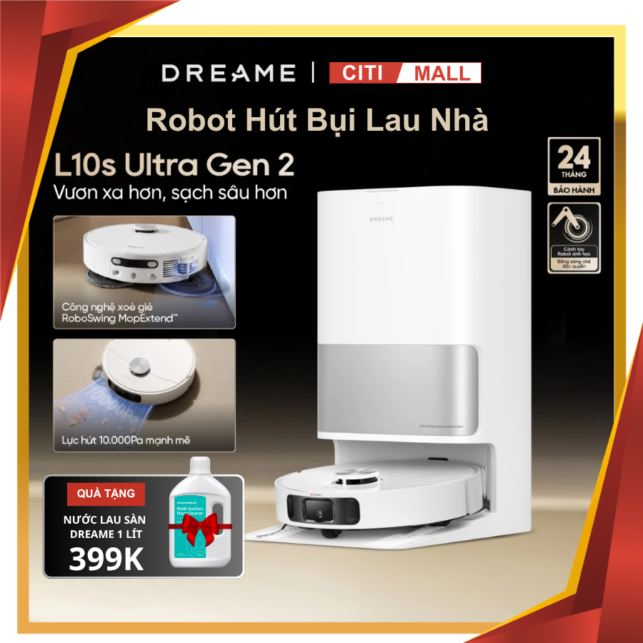 Dreame L10s Ultra Gen 2 - Robot Hút Bụi Lau Nhà 2026 tại CITI MALL x Vua Nhà Bếp Đức 01