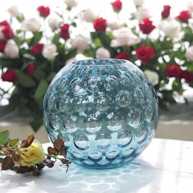 Lọ hoa Optika đường kính 25,5cm (hồng, xám, xanh dương)