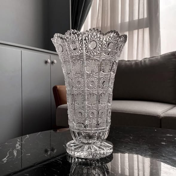 Lọ hoa pha lê Bohemia 35,5cm