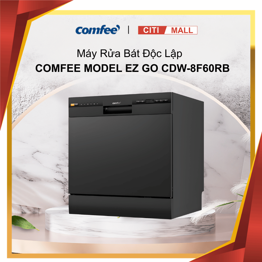 Coffee EZ Go CDW-8F60RB - Máy Rửa Chén Bát Mini 2026