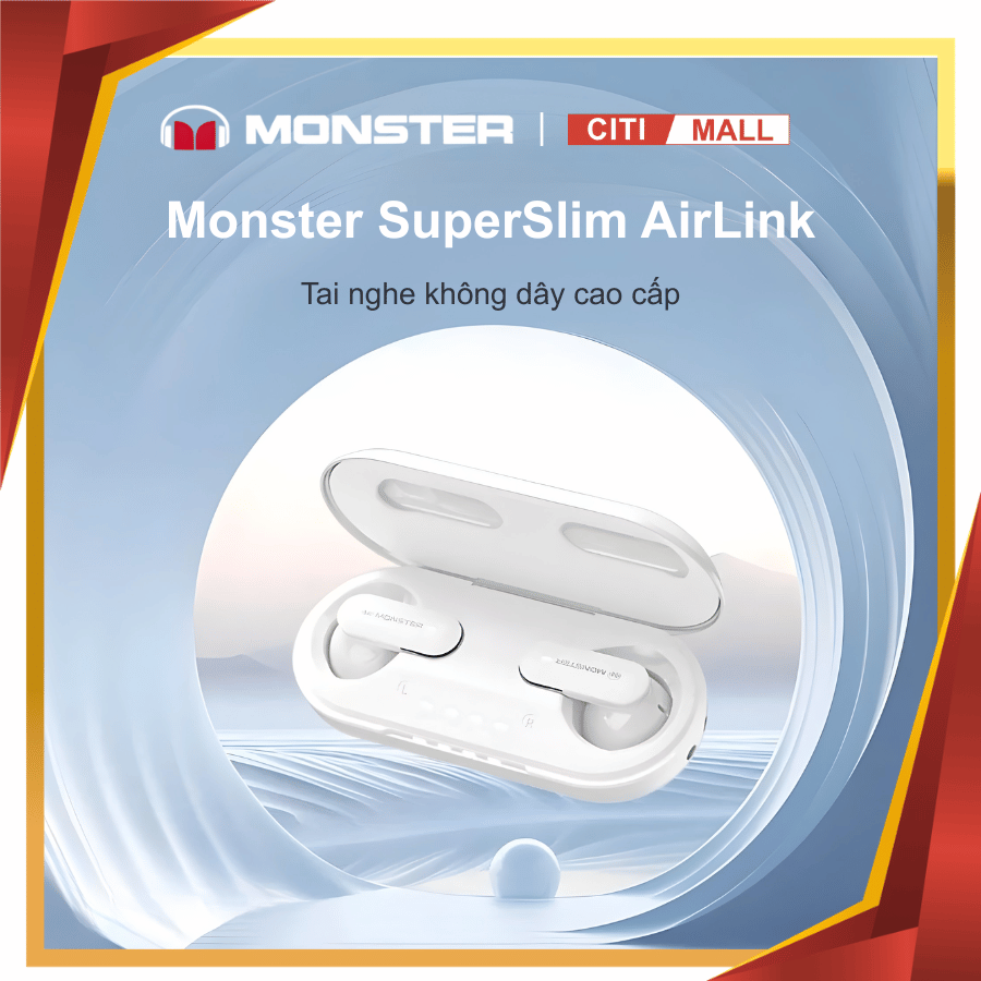 Monster SuperSlim AirLink - Siêu Phẩm Tai Nghe Thông Minh 2026