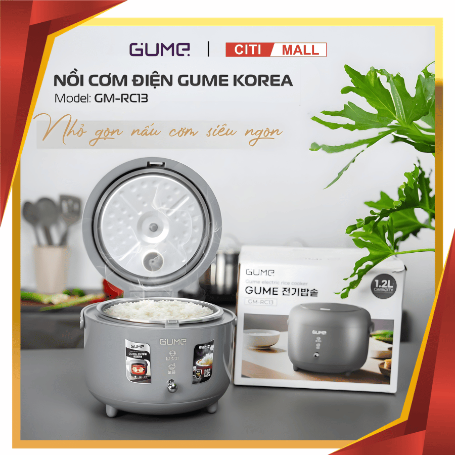 Gume 1,2l GM-RC13 - Nồi cơm điện đá Maifanite Gume