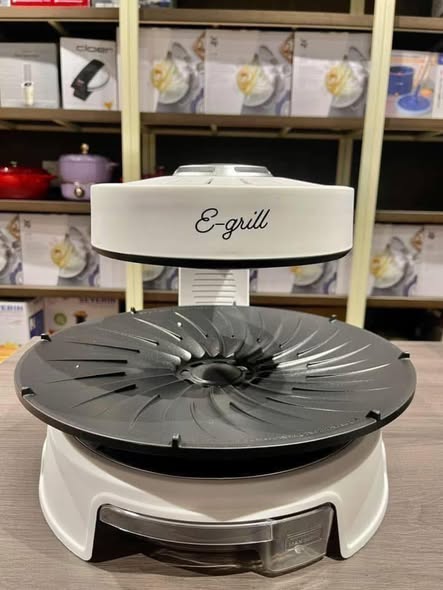 Bếp Nướng Xoay Tròn Không Khói/Không Mùi E-Grill (bản điện tử) (còn màu trắng)