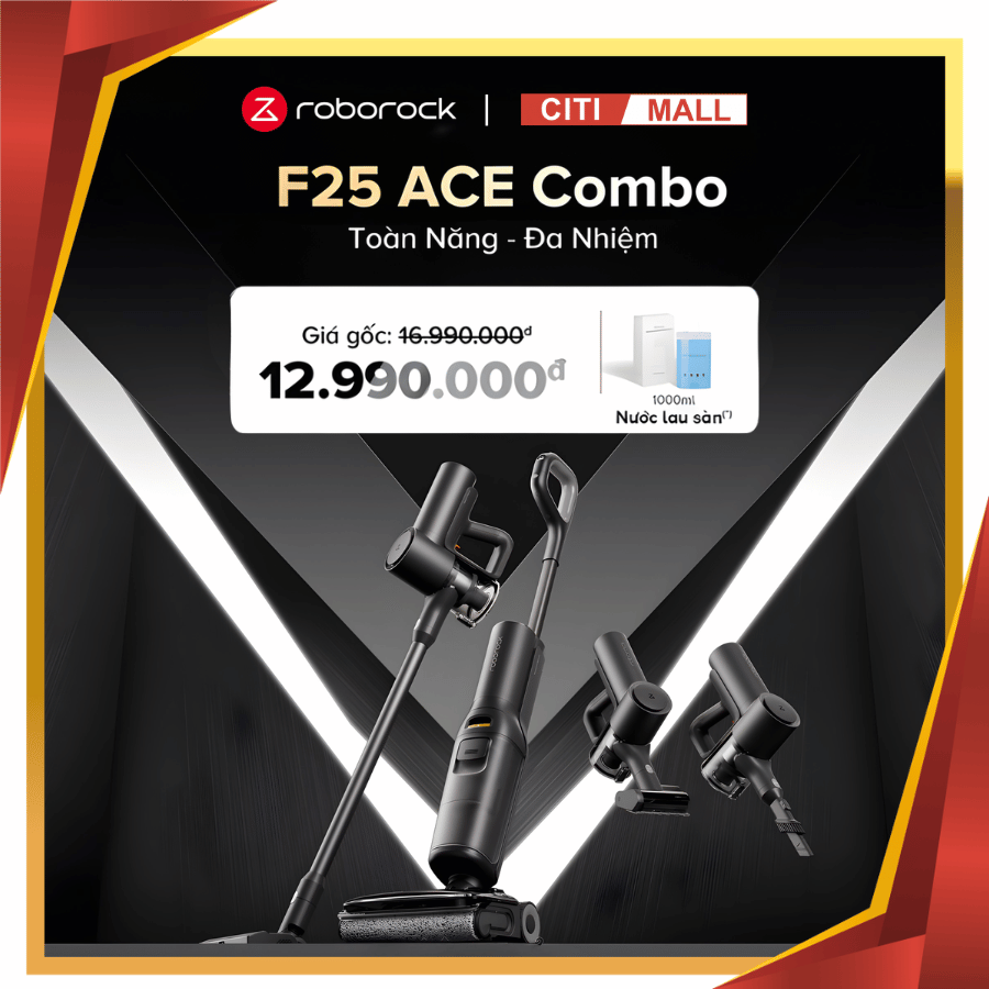 Roborock F25 ACE Combo - Máy hút bụi lau nhà 2026