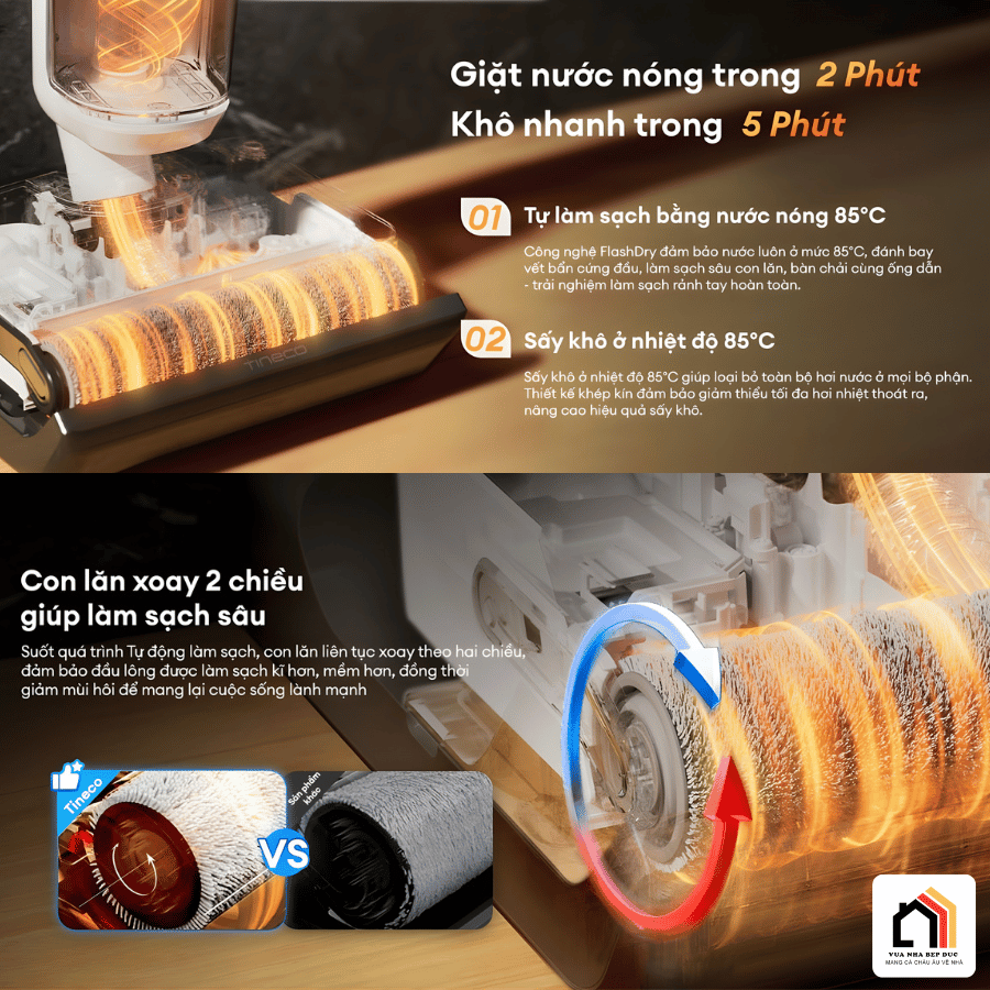 vTineco Floor One S6 Stretch Max - Máy Hút Bụi Lau Sàn Khô Ướt 2026 tại Vua Nhà Bếp Đức 21