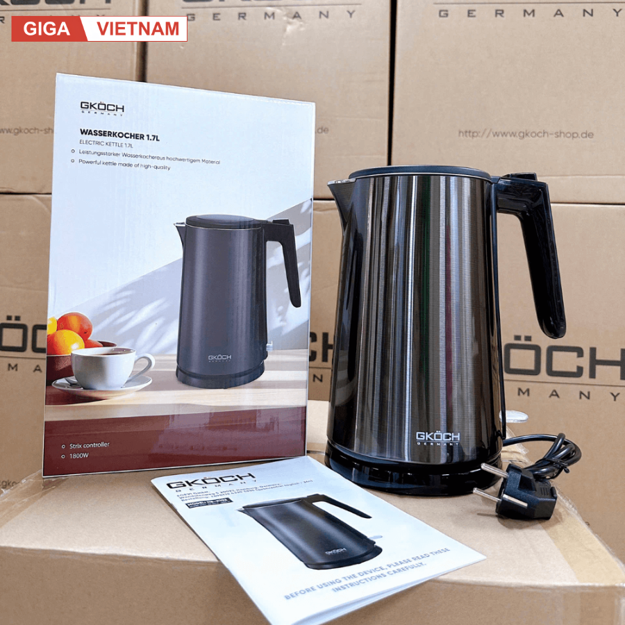 ẤM SIÊU TỐC GKÖCH GERMANY 1,7L 1800W (model: HB-K102)