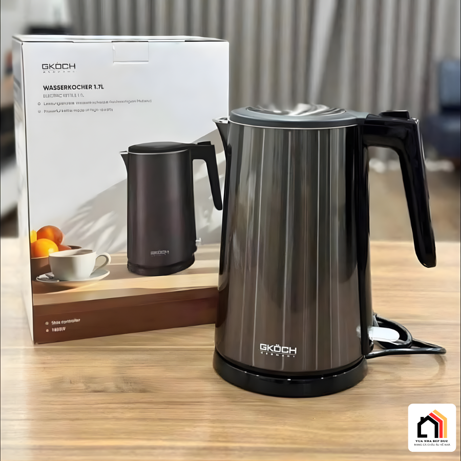 ẤM SIÊU TỐC GKÖCH GERMANY 1,7L 1800W (model: HB-K102) TẠI VUA NHÀ BẾP ĐỨC 06