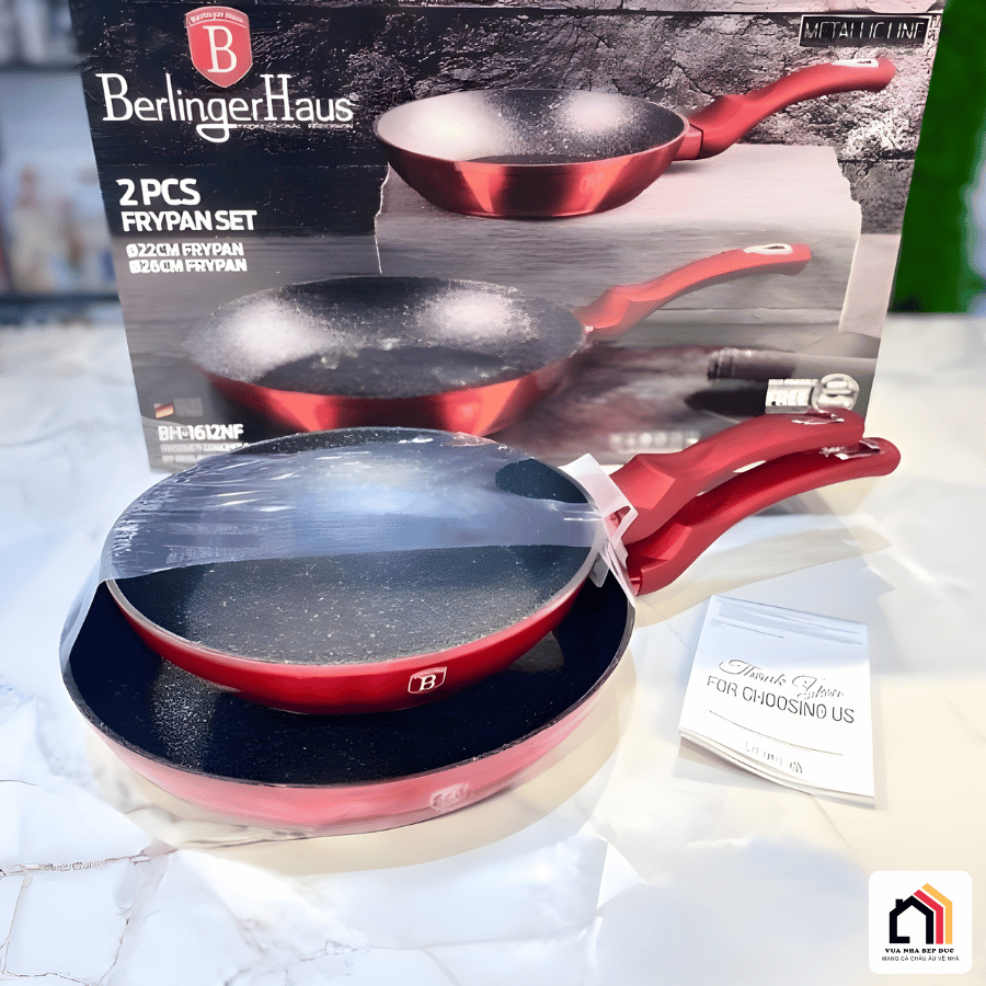 Bộ 2 Chảo Chống Dính Berlinger Haus BH/1612NF - Size 22/26cm tại Vua Nhà Bếp Đức 11