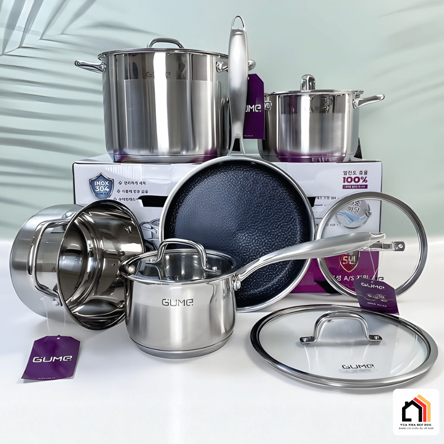 Bộ Nồi 5 Món Inox Gume GMPPS-2201 - Siêu Sale 2026 tại Vua Nhà Bếp Đức 08