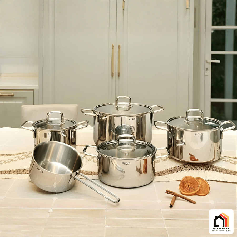 Bộ Nồi 5 Món Inox Cao Cấp Steiger Nova - Siêu Sale 2026 tại Vua Nhà Bếp Đức 03