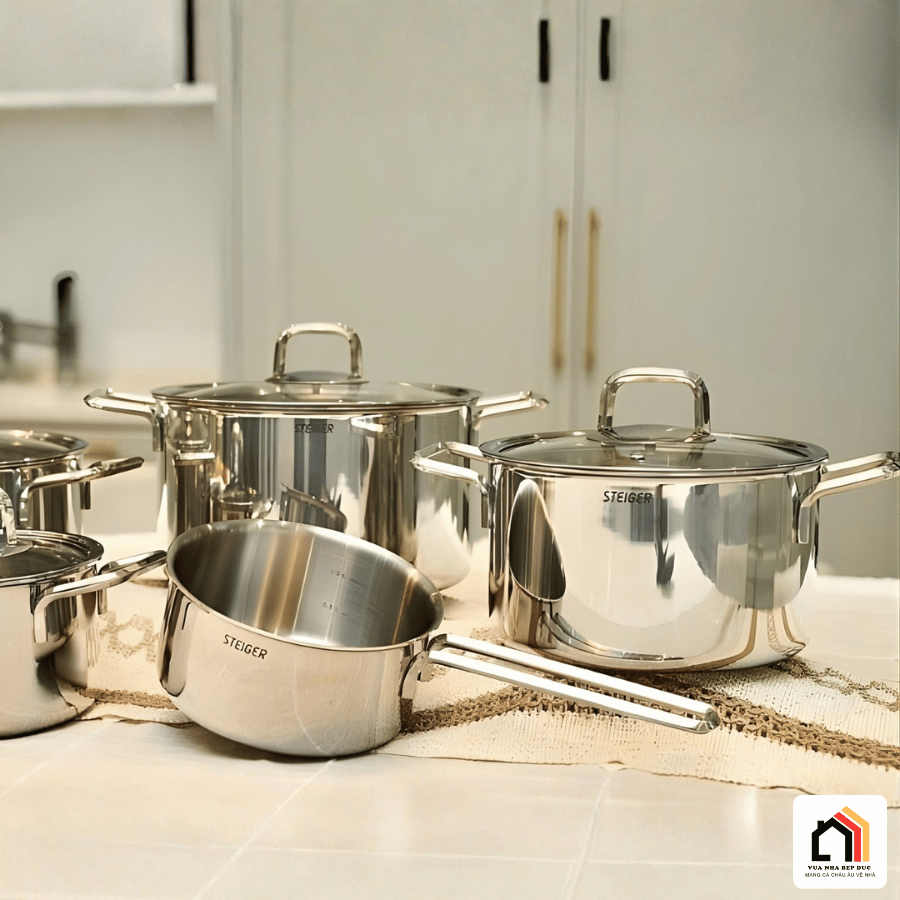 Bộ Nồi 5 Món Inox Cao Cấp Steiger Nova - Siêu Sale 2026 tại Vua Nhà Bếp Đức 05