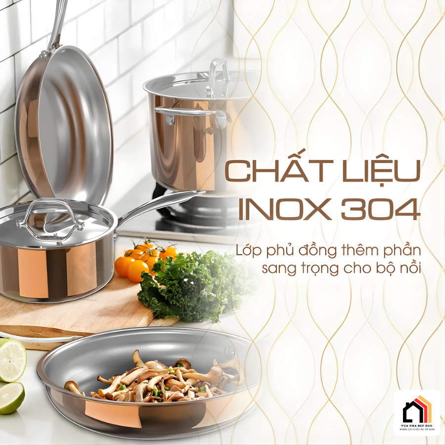 Bộ Nồi Chảo 6 Món Vàng Đồng CIWETE - Siêu Sale 2026 tại Vua Nhà Bếp Đức 04