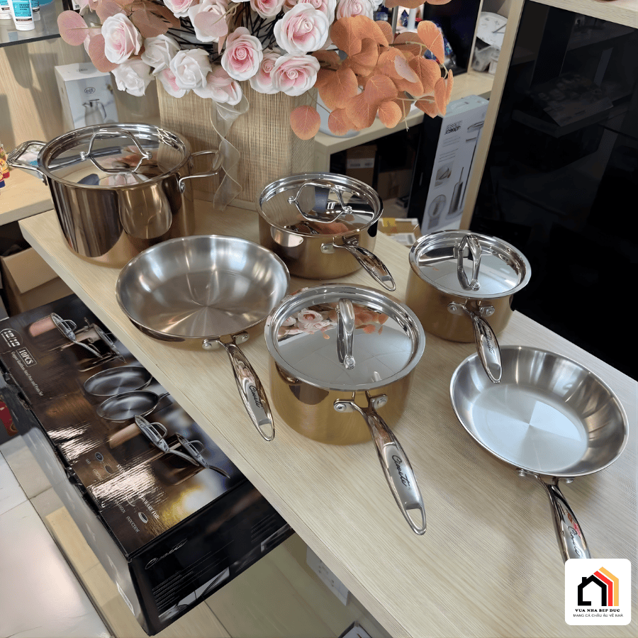 Bộ Nồi Chảo 6 Món Vàng Đồng CIWETE - Siêu Sale 2026 tại Vua Nhà Bếp Đức 10