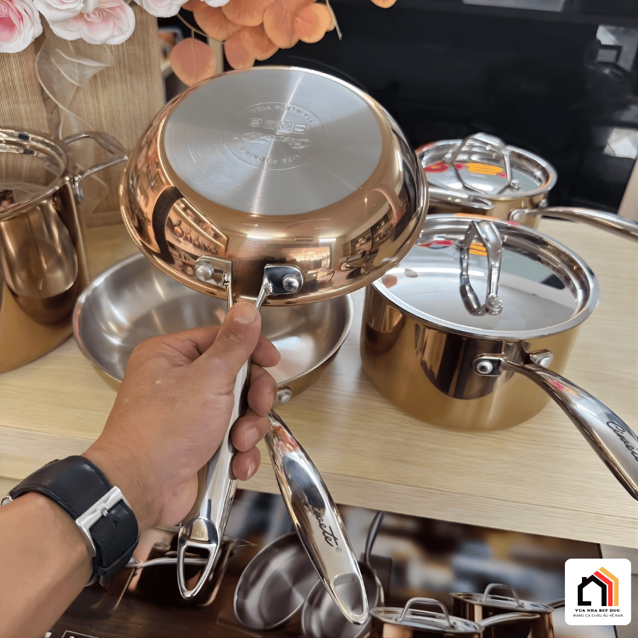 Bộ Nồi Chảo 6 Món Vàng Đồng CIWETE - Siêu Sale 2026 tại Vua Nhà Bếp Đức 08