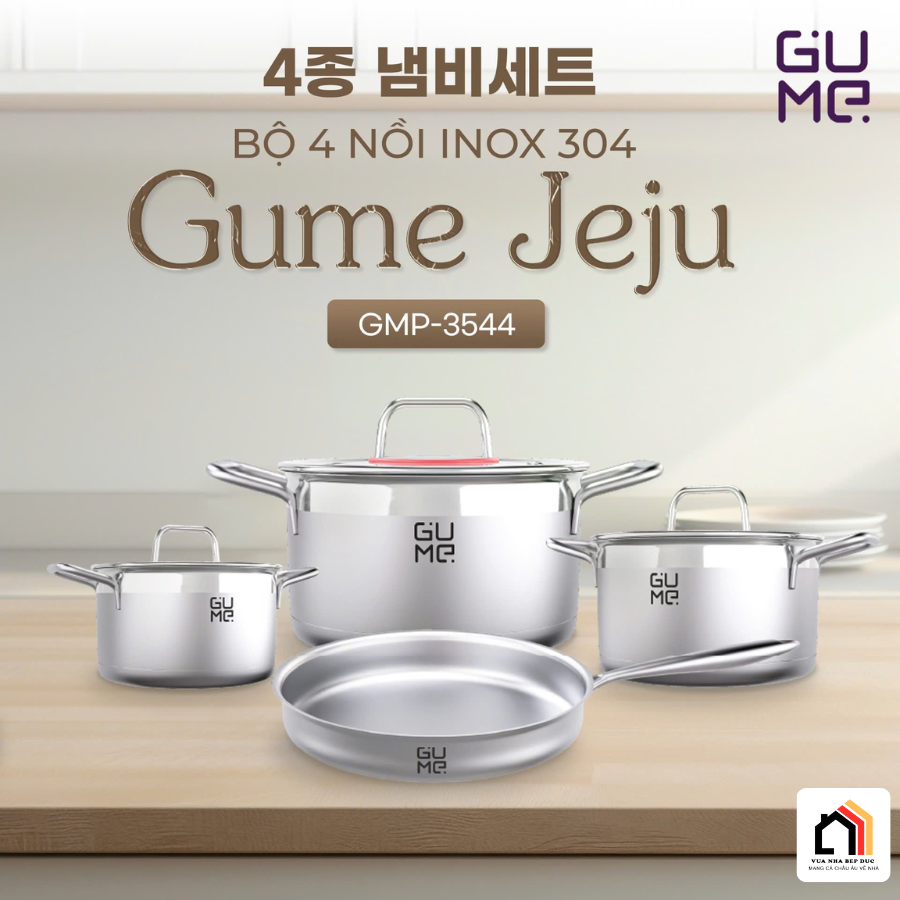 Bộ nồi inox 304 Jeju GUME GMP-3544 tại Vua Nhà Bếp Đức 02