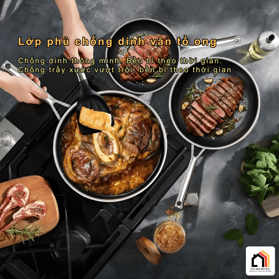 Chảo Chống Dính Steiger Profiheat - Siêu Sale 2026 tại Vua Nhà Bếp Đức 02