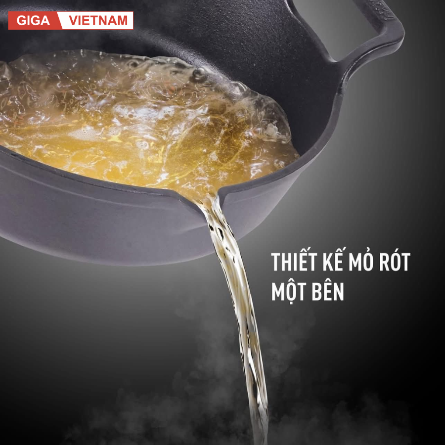 Chảo Gang Nguyên Khối Mỏ Quạ GKÖCH CIP-21A ø24cm