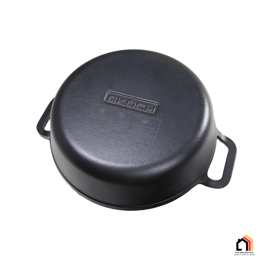 Chảo Gang Nguyên Khối Mỏ Quạ GKÖCH CIP-21A ø24cm tại Vua Nhà Bếp Đức 04