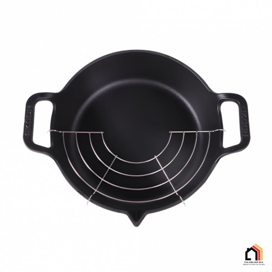 Chảo Gang Nguyên Khối Mỏ Quạ GKÖCH CIP-21A ø24cm tại Vua Nhà Bếp Đức 05