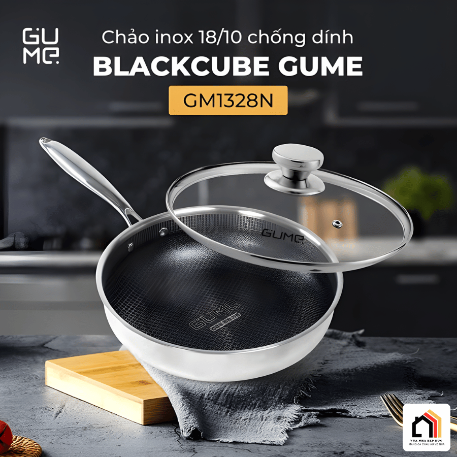 Chảo Inox Chống Dính Blackcube Gume GM1328N tại Vua Nhà Bếp Đức 05