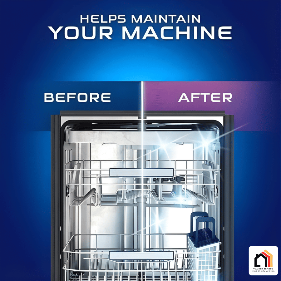 DUNG DỊCH VỆ SINH MÁY RỬA BÁT FINISH tại Vua Nhà Bếp Đức 05