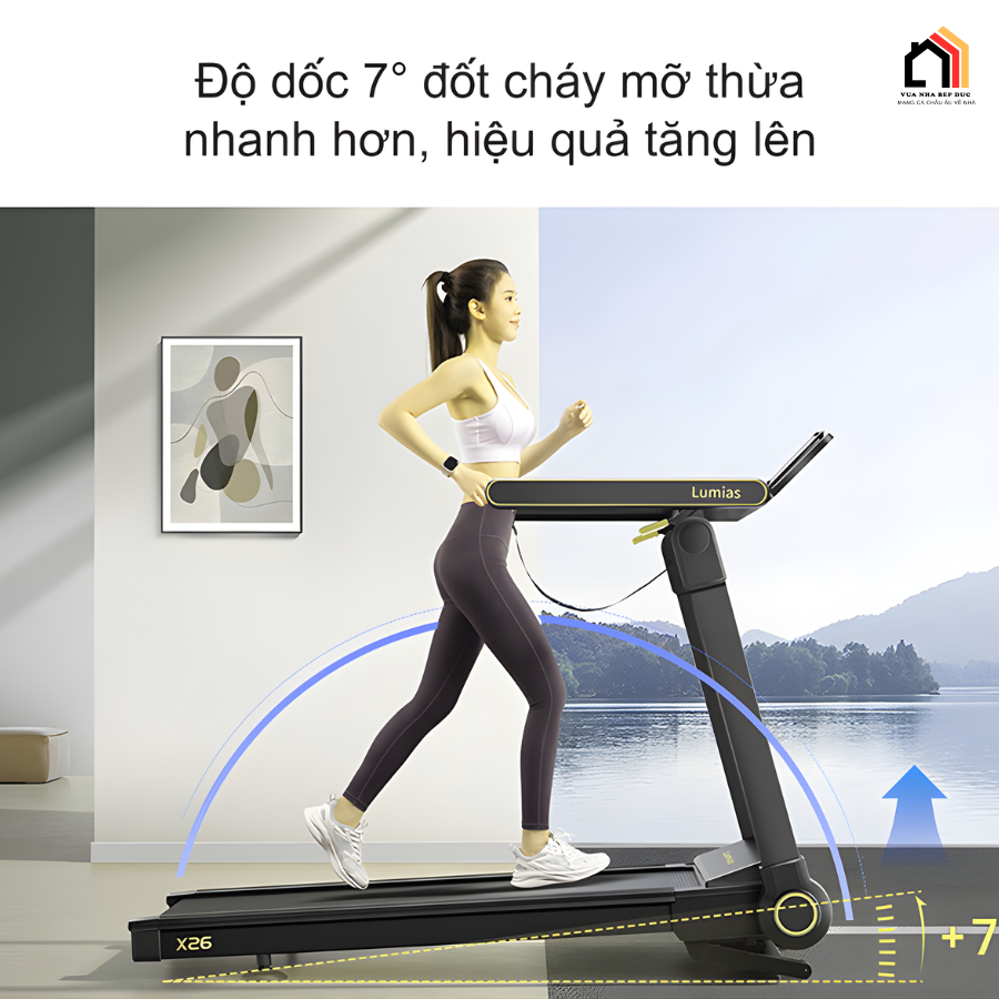 Lumias X26 - Máy chạy bộ leo dốc gấp gọn thế hệ mới 2026 tại Vua Nhà Bếp Đức 05