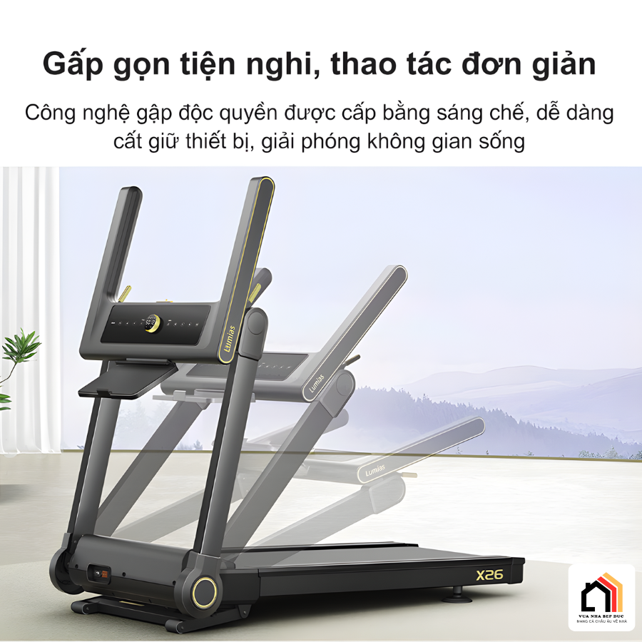 Lumias X26 - Máy chạy bộ leo dốc gấp gọn thế hệ mới 2026 tại Vua Nhà Bếp Đức 07