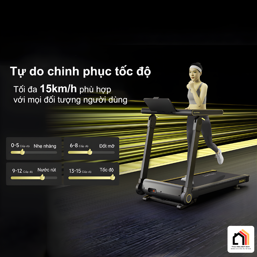 Lumias X26 - Máy chạy bộ leo dốc gấp gọn thế hệ mới 2026 tại Vua Nhà Bếp Đức 09