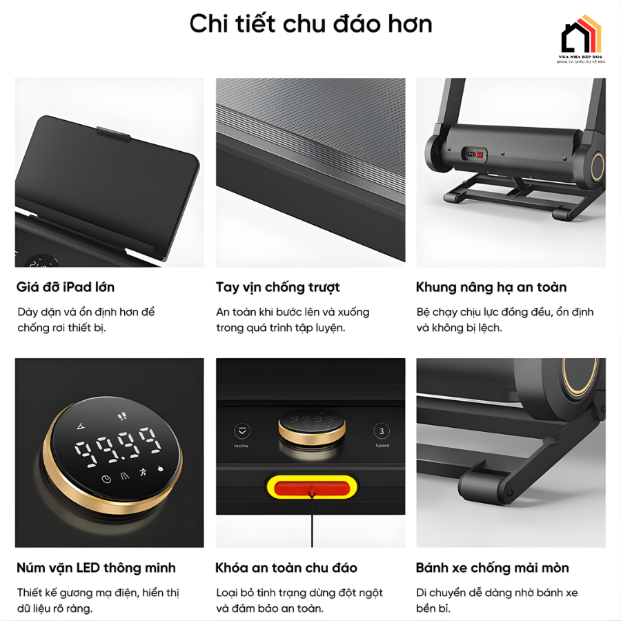 Lumias X26 - Máy chạy bộ leo dốc gấp gọn thế hệ mới 2026 tại Vua Nhà Bếp Đức 14