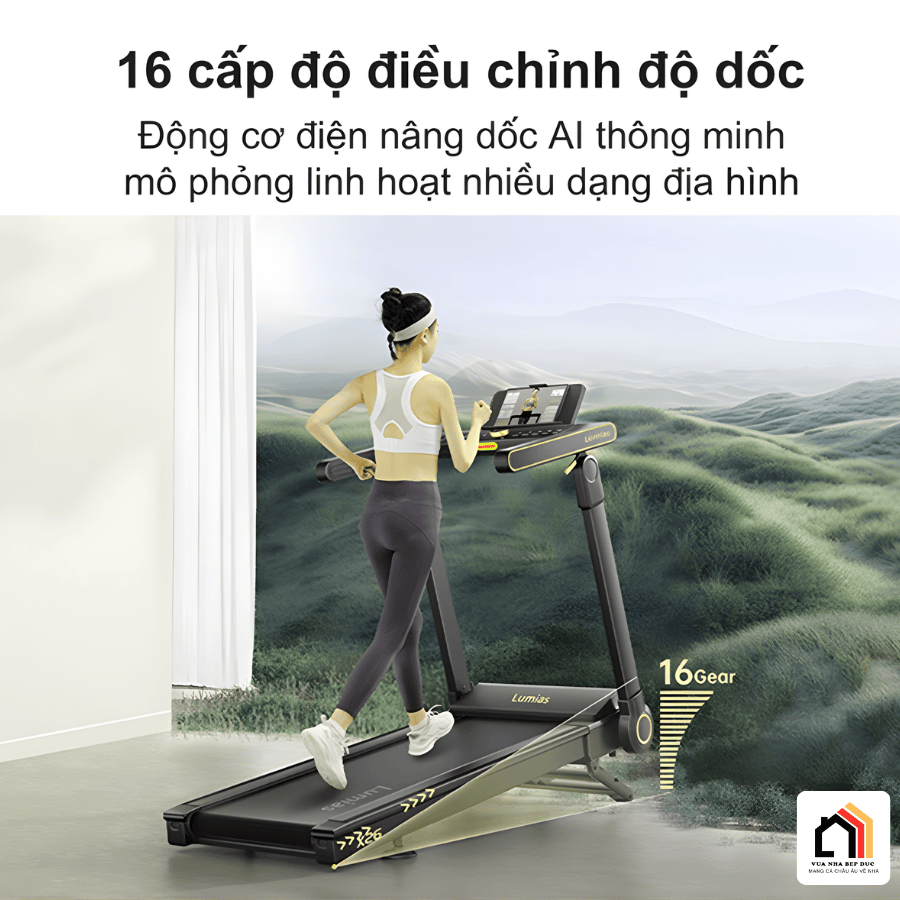 Lumias X26 - Máy chạy bộ leo dốc gấp gọn thế hệ mới 2026 tại Vua Nhà Bếp Đức 02