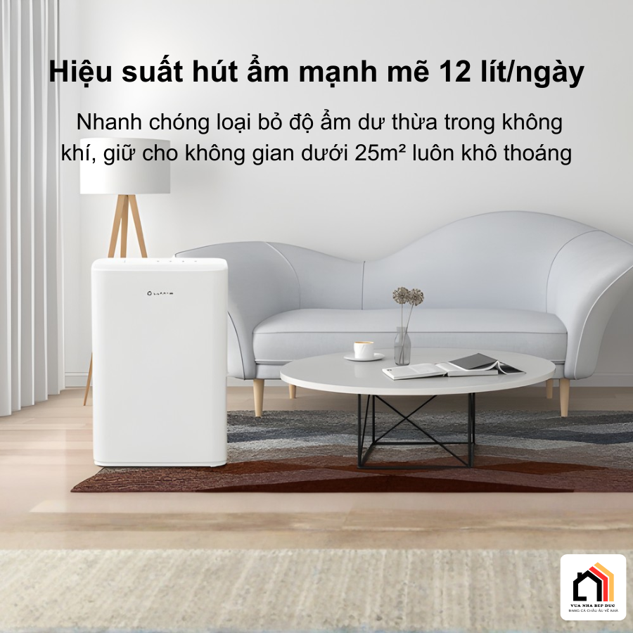 Máy hút ẩm kiêm lọc không khí Lumias D6S-12L tại Vua Nhà Bếp Đức 08