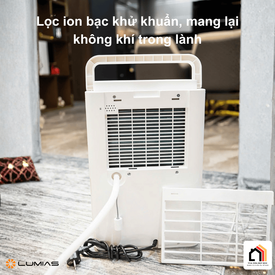 Máy hút ẩm kiêm lọc không khí Lumias D6S-12L tại Vua Nhà Bếp Đức 05