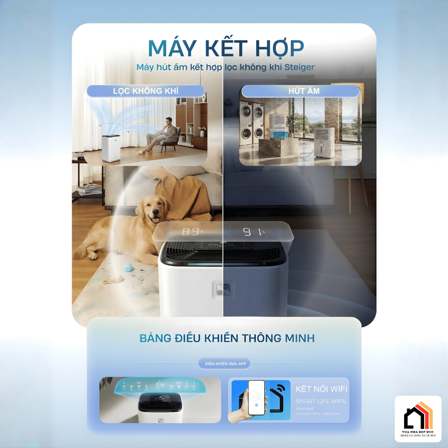 Máy Hút Ẩm Kèm Lọc Không Khí Steiger 835DW/PRO 35L tại Vua Nhà Bếp Đức 02