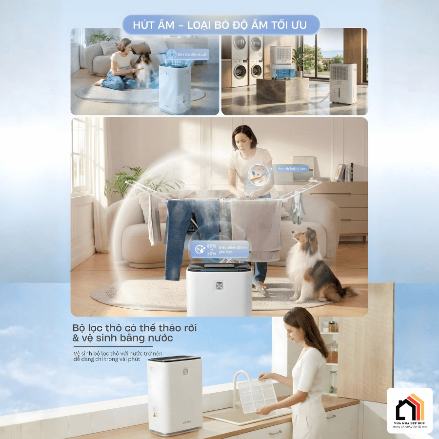 Máy Hút Ẩm Kèm Lọc Không Khí Steiger 835DW/PRO 35L tại Vua Nhà Bếp Đức 04